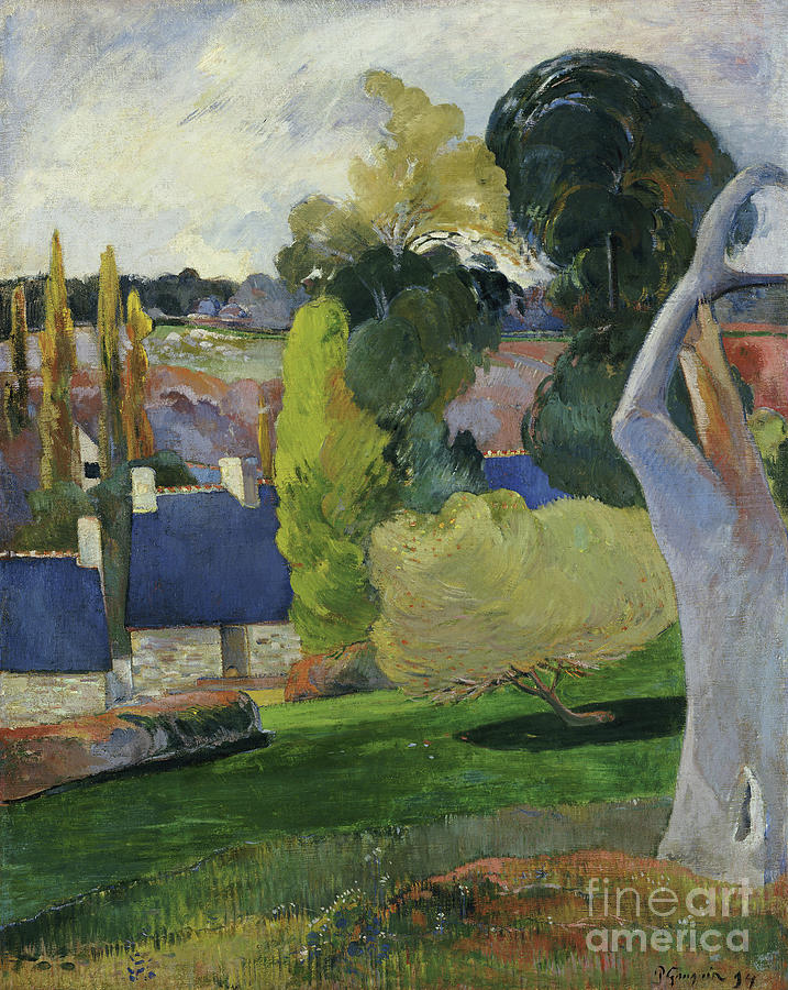 Farm In Brittany II, 1894 Painting by Paul Gauguin
