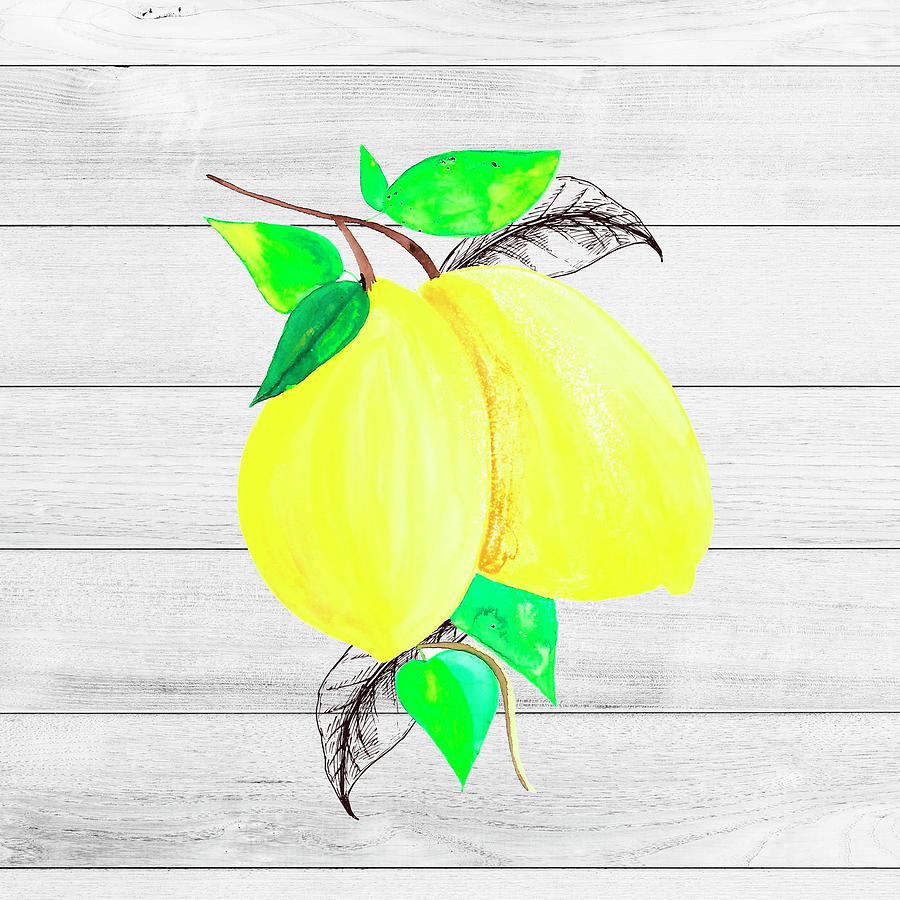 Lemon Mixed Media - Farm Lemon 02 by Lightboxjournal