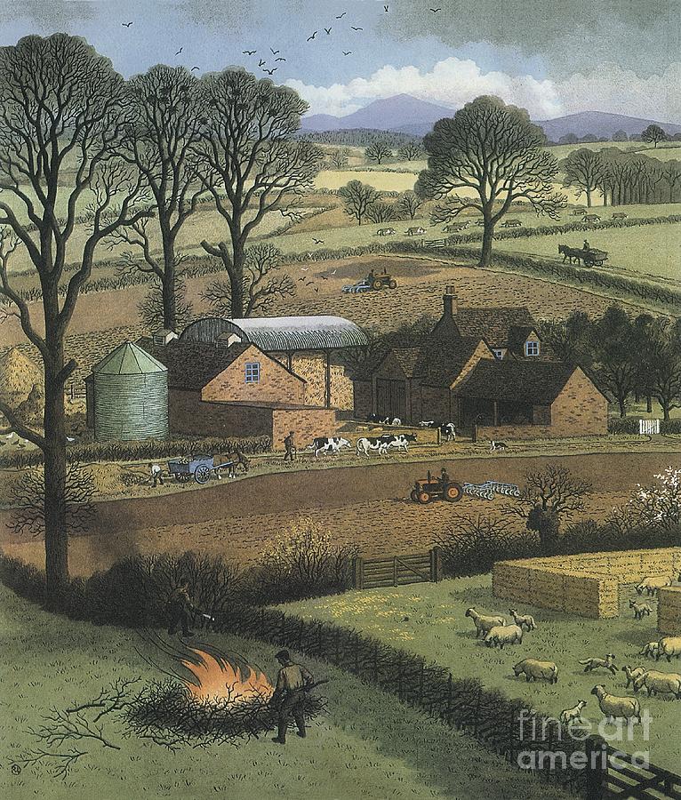 Farm Painting by Ronald Lampitt