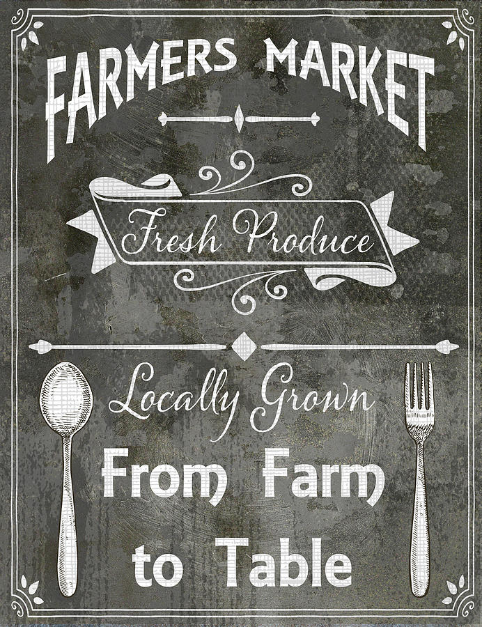 Farm Mixed Media - Farm Sign_farm To Table by Lightboxjournal