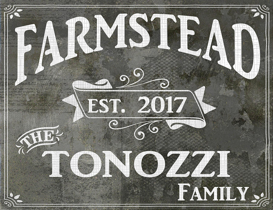 Farmstead Mixed Media - Farm Sign_personalized Family Sign by Lightboxjournal