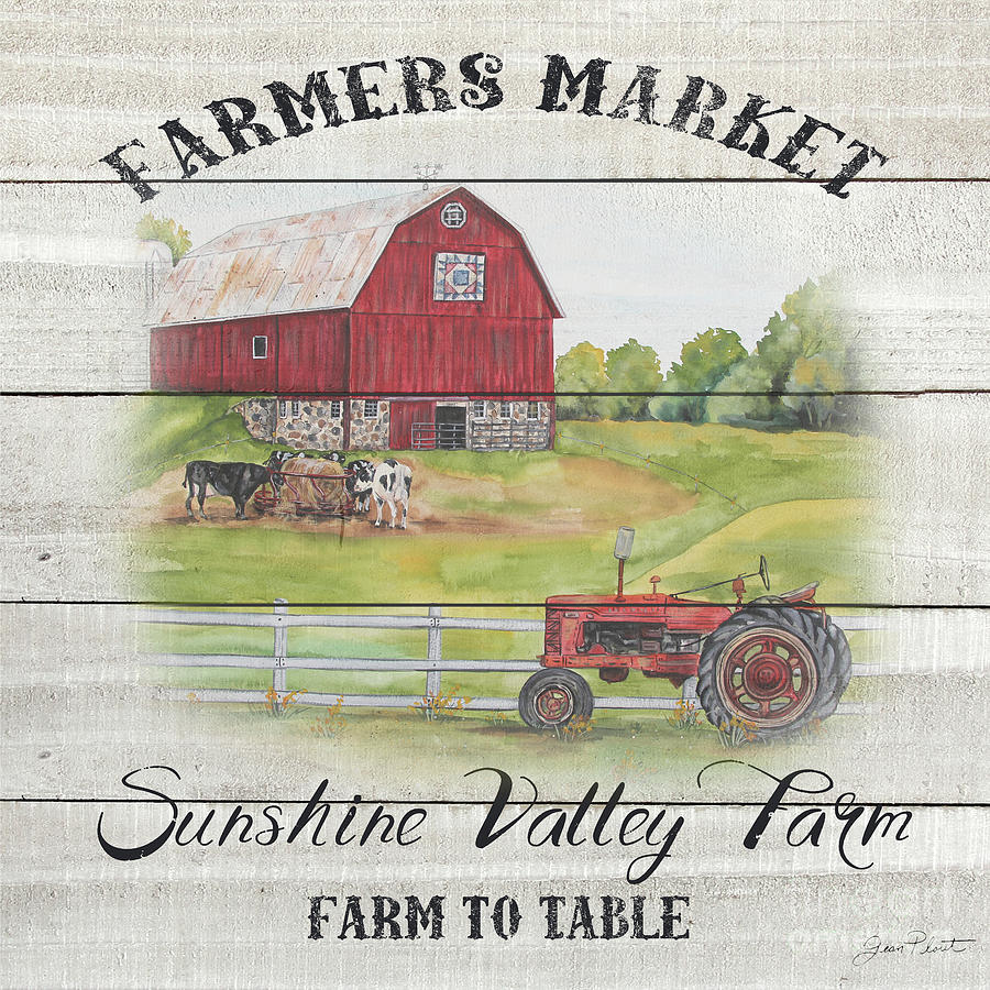 Farm Signs O Painting by Jean Plout