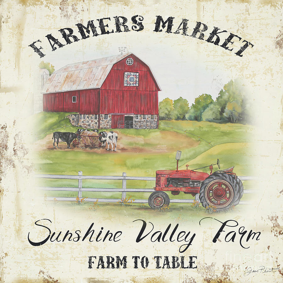 Farm Painting - Farm Signs P by Jean Plout