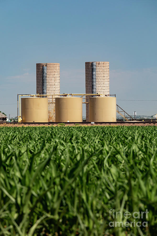 Farm Silos And Oil Storage Tanks by Jim West/science Photo Library