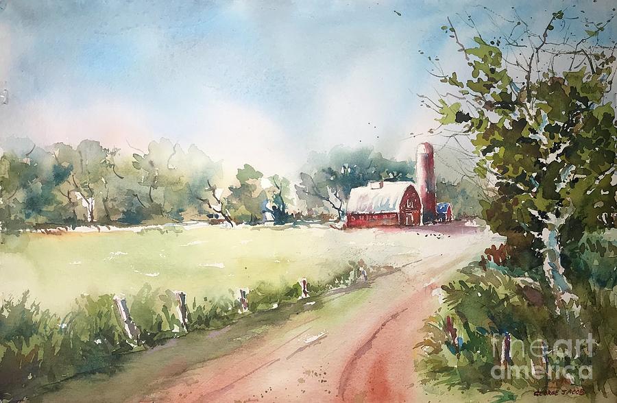 Farm track Painting by George Jacob