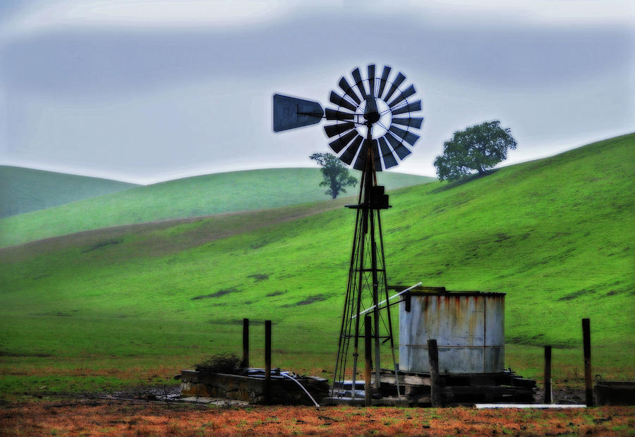 Farm Windmill Photograph by Mitch Diamond