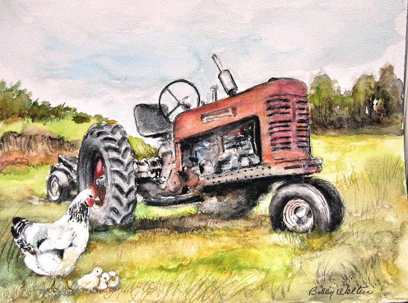 Farmall Painting by Bobby Walters