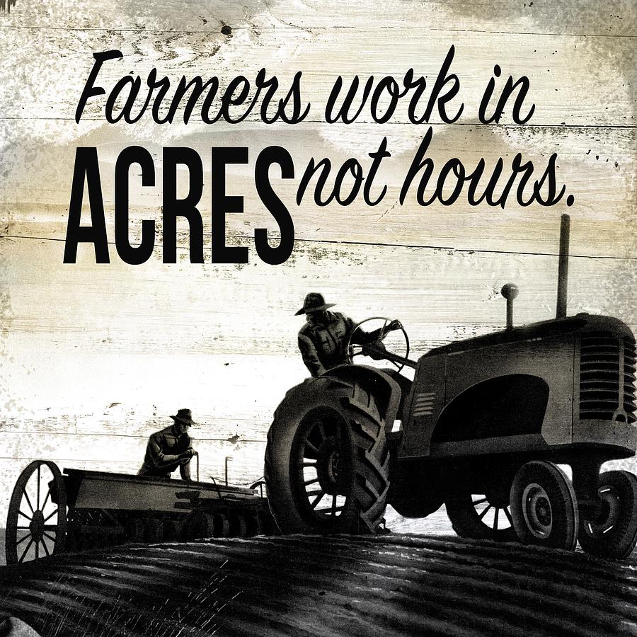 Farmers Work In Acres Drawing by N/a