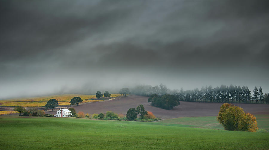 Farmhouse in Fall Photograph by Don Schwartz