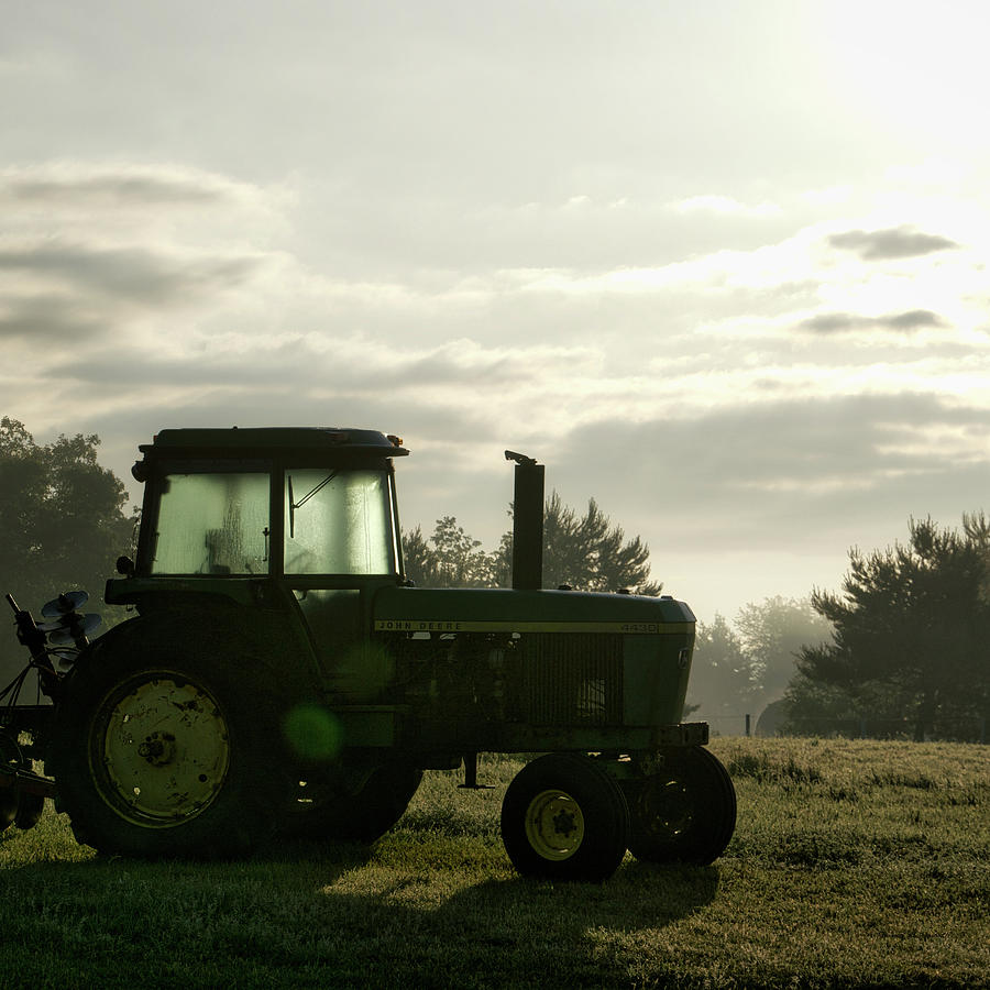 Farming John Deere 4430 SQ Format Photograph by Thomas Woolworth