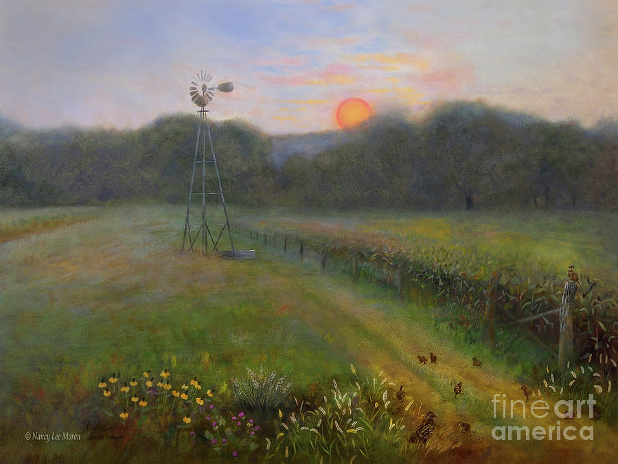 Farmland Peace Painting by Nancy Lee Moran