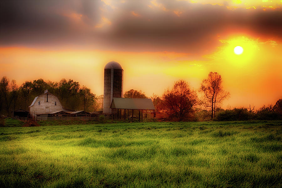 Farmland Sunset Photograph by Dan Carmichael