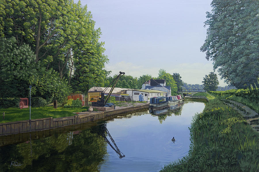 Farncombe Painting - Farncombe Boathouse by Raymond Ore Farncombe Painting - Farncombe Boathouse by Raymond Ore
