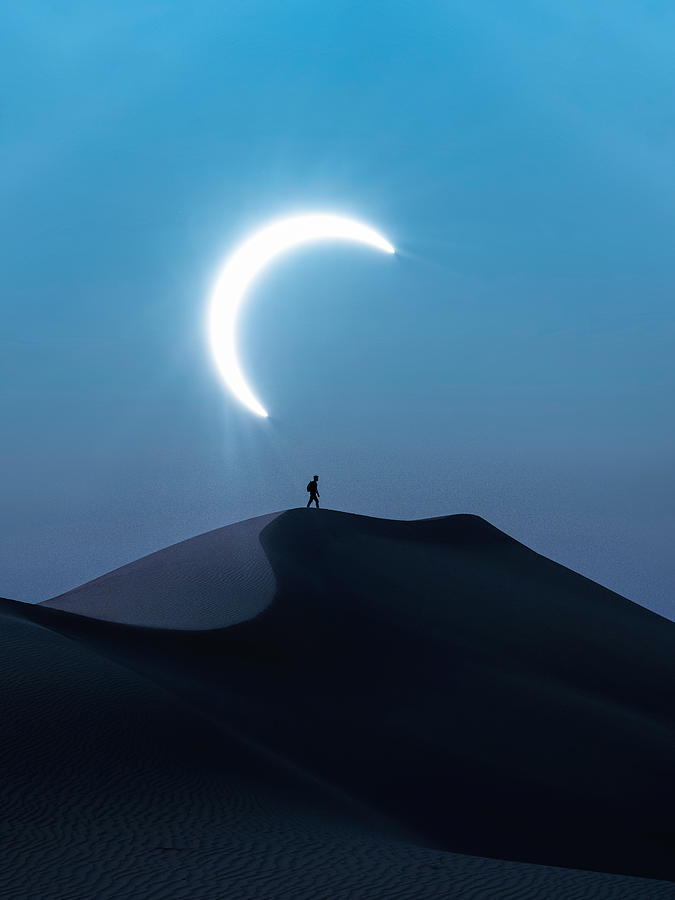 Fascinating View Of The Solar Eclipse Photograph by Ahmed Aldaie