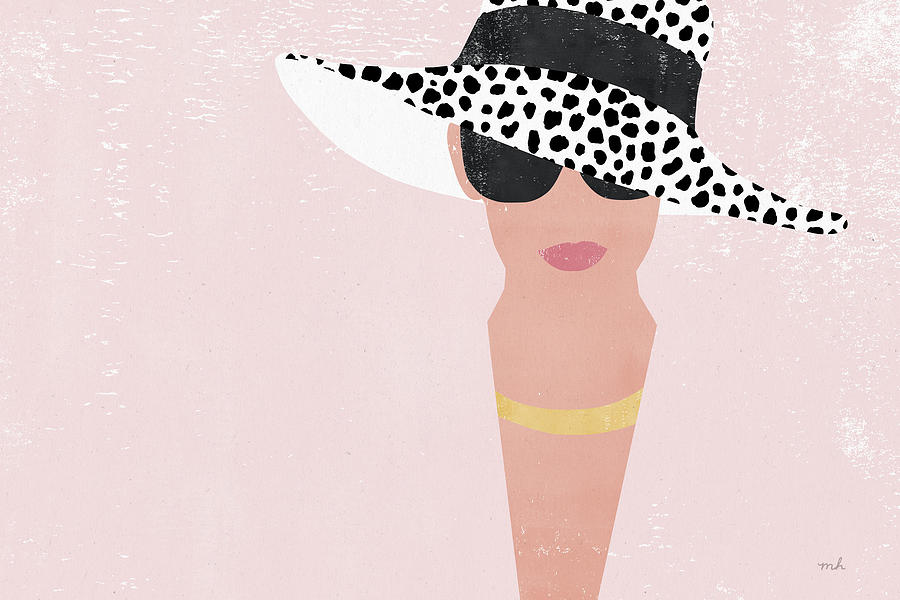 Hat Mixed Media - Fashion Forward Blush by Moira Hershey