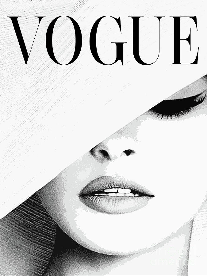Fashion Vogue Girl Minimalistic Modern Art Digital Art by Julia July