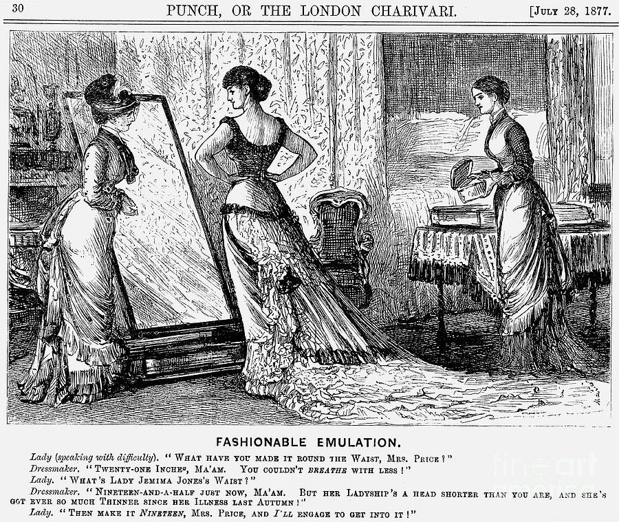 Fashionable Emulation, 1877. Artist Drawing by Print Collector