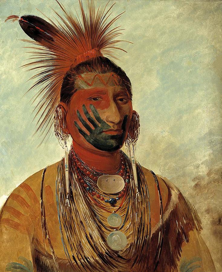 Fast Dancer, A Warrior Painting by George Catlin Fast Dancer, A Warrior Painting by George Catlin