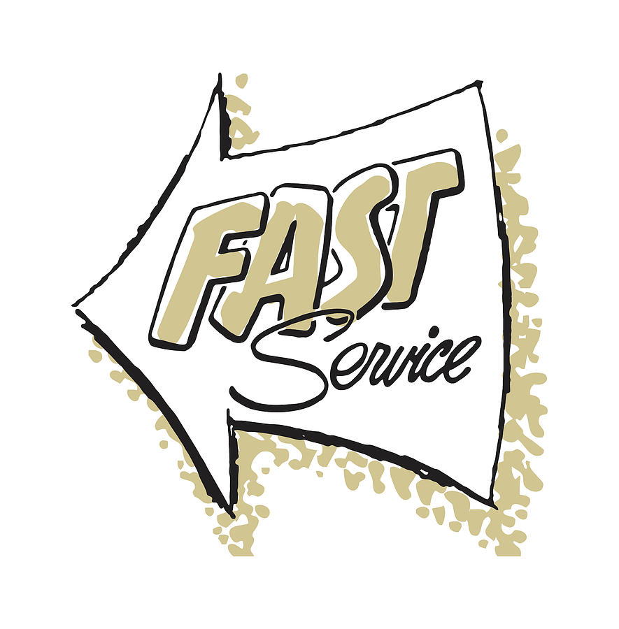 Vintage Drawing - Fast Service Arrow by CSA Images