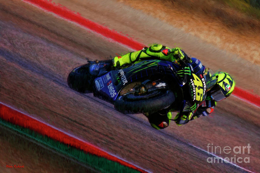 Fastest 40 Year Old Man On Two Wheels Valentino Rossi  Photograph by Blake Richards