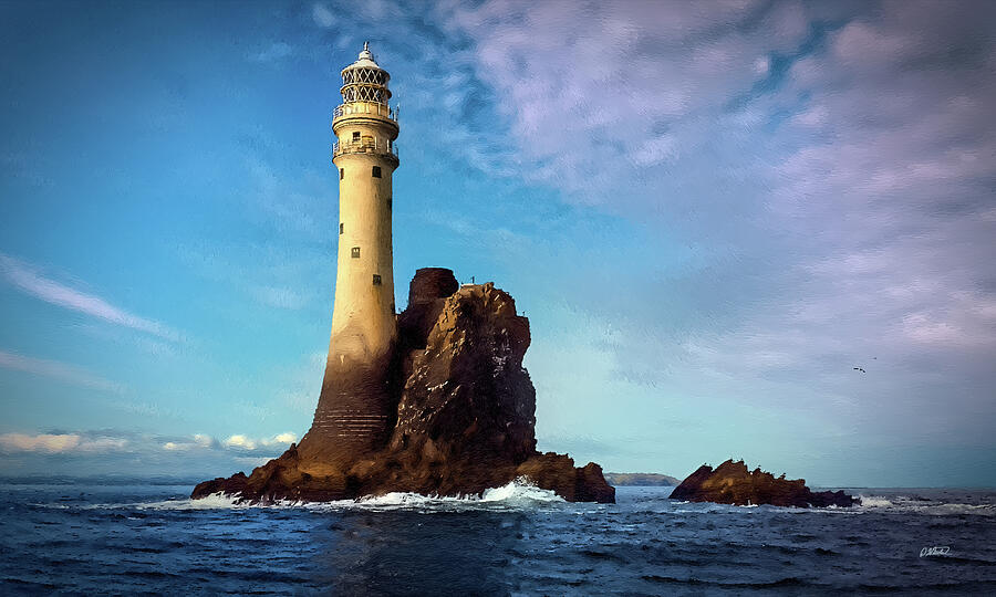 Fastnet Lighthouse Ireland - DWP1934175 Painting by Dean Wittle
