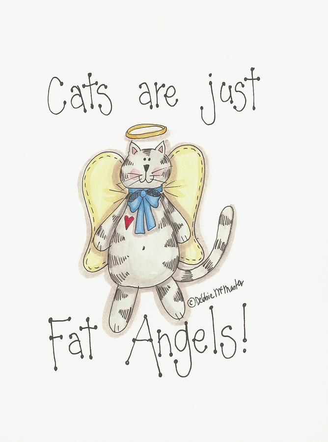 Fat Angels Painting by Debbie Mcmaster