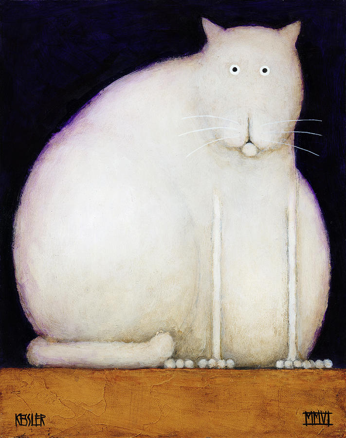 Fat Cat Painting by Daniel Patrick Kessler | Fine Art America
