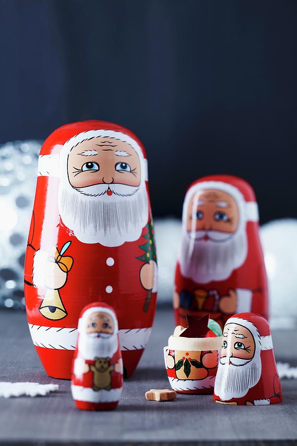 Father Christmas Russian Dolls Photograph by Franziska Taube