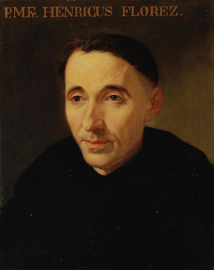 Father Enrique Florez. XVIII century. Oil on canvas. Painting by Andres De La Calleja