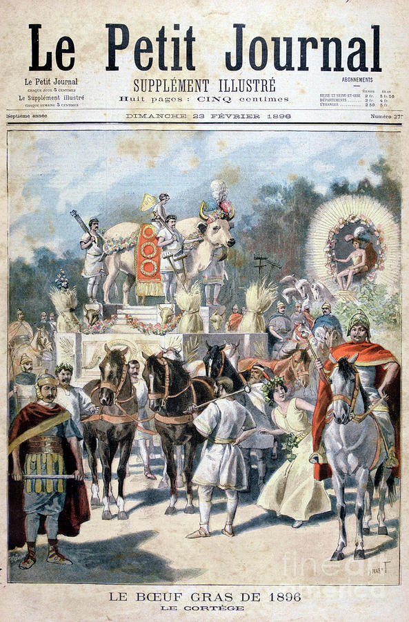 Fatted Ox Celebrations In Paris, 1896 Drawing by Print Collector