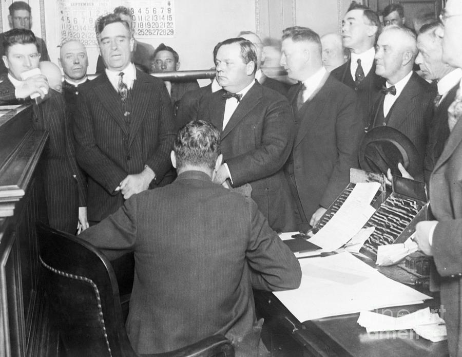 Fatty Arbuckle Arriving At Court Photograph by Bettmann