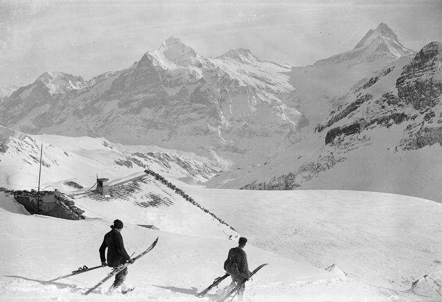Faulhorn Skiers Photograph by Brooke
