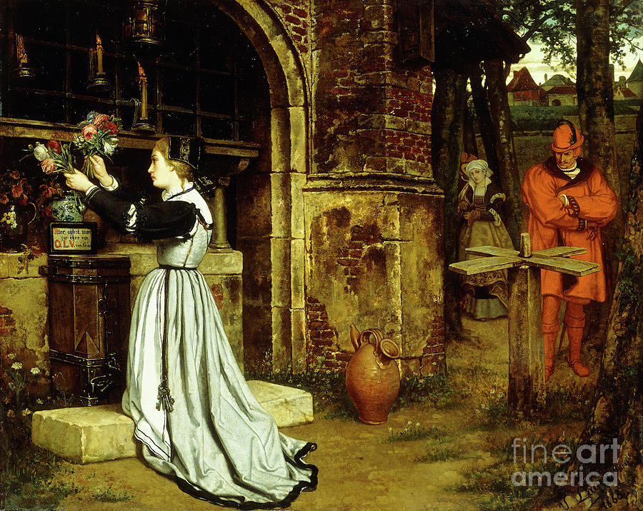 Faust And Marguerite, 1868 Painting by Victor Lagye Fine Art America