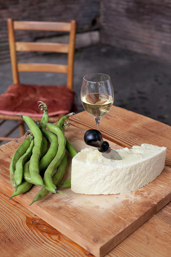 Fava Beans And Pecorino Cheese Digital Art by Barbara Santoro