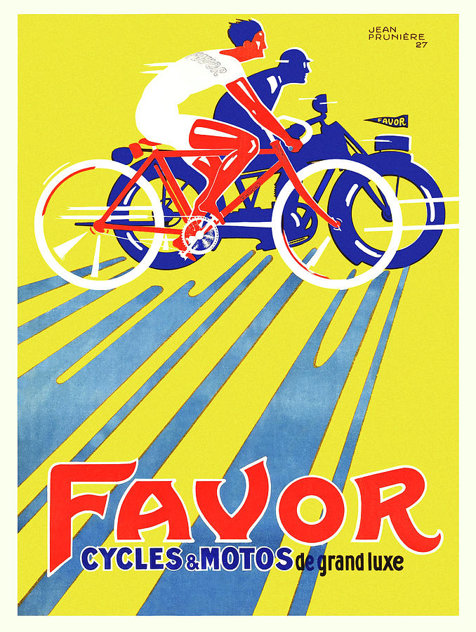 Favor Cycles & Motos Painting by Jean Pruniere