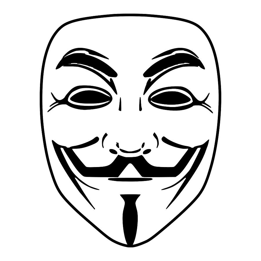 Fawkes mask or Anonymous mask vector illustration Drawing by Mohamed Rasik  - Fine Art America