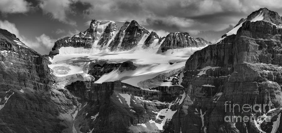 Fay Glacier Panorama Black And White Photograph by Adam Jewell