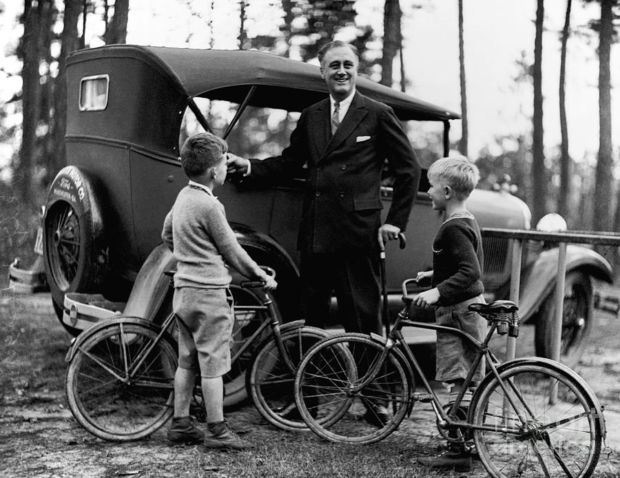 Fdr At Warm Springs by Bettmann