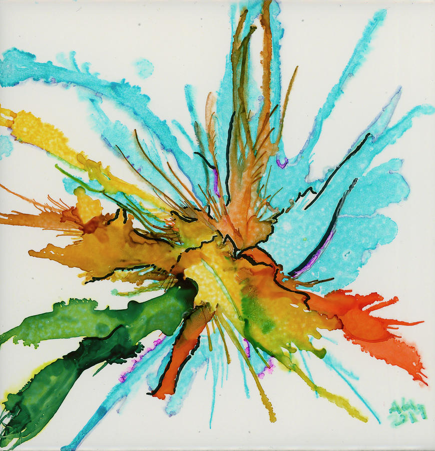 Abstract Painting - Feather Bouquet by Alexis Grone