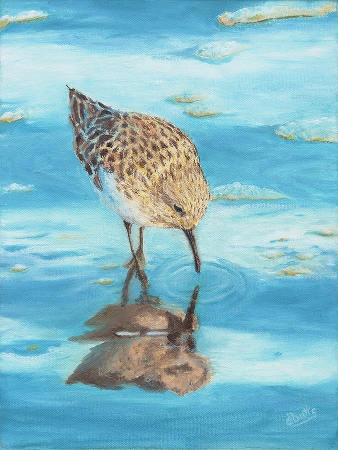 Feathered Reflection Painting by Deborah Butts