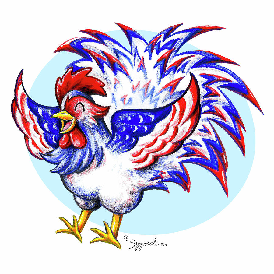 Feathery Fourth Drawing by Sipporah Art and Illustration