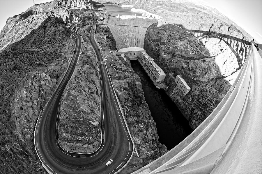 Feats of Engineering -- Hoover Dam from the Mike OCallaghan - Pat Tillman Bypass Bridge Photograph by Darin Volpe