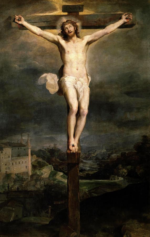 Federico Barocci / Christ on the Cross, 1604, Italian School, Oil on canvas, 374 cm x 246 cm. Painting by Federico Barocci -c 1526-1612-