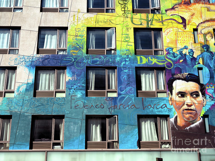Federico Garcia Lorca Mural in New York City Photograph by John Rizzuto