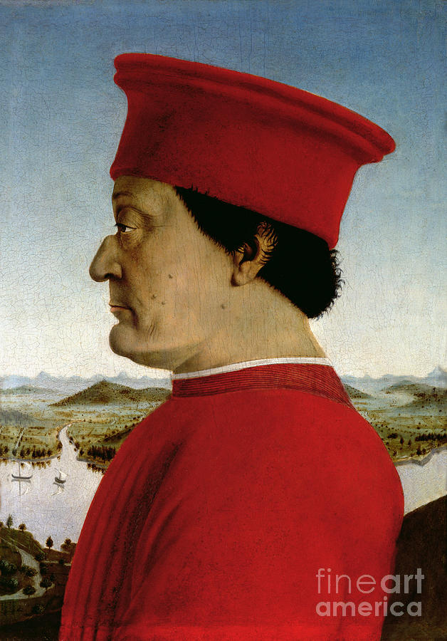 Federigo Da Montefeltro Painting by Piero Della Francesca