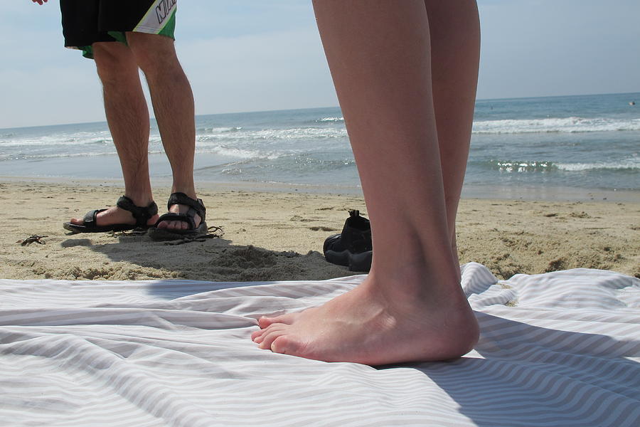 Feet on the Beach Photograph by Laura Smith