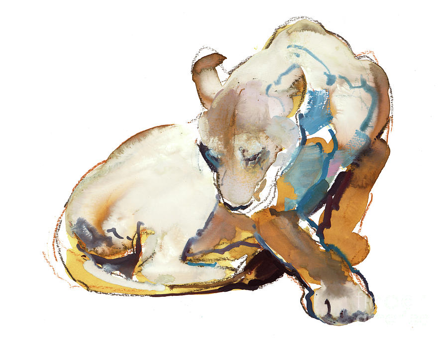 Feline Paint, Lioness Painting by Mark Adlington