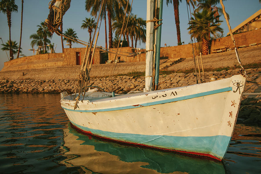 Boat Digital Art - Felucca, Luxor, Egypt by Kevin C Moore