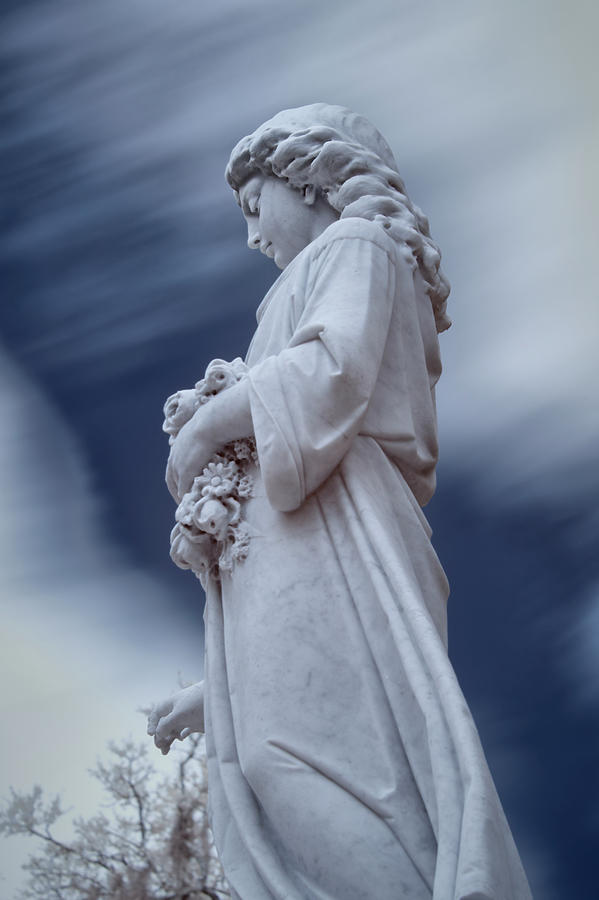 Female in Cemetary Photograph by Jon Glaser