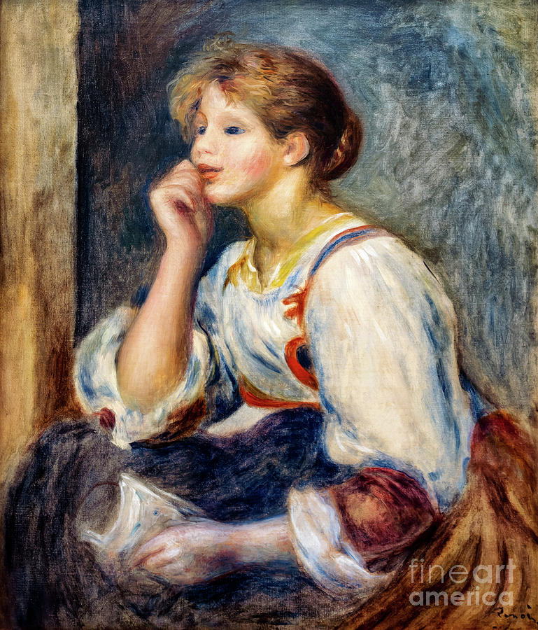 Femme a la Lettre by Renoir Painting by Auguste Renoir